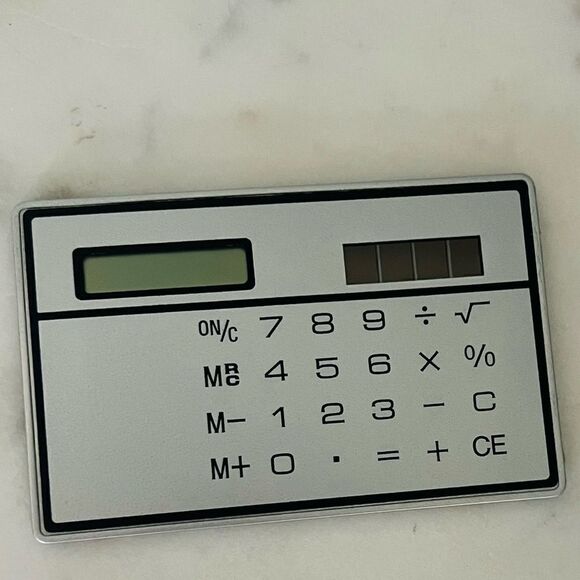 KENNETH COLE REACTION VINTAGE WALLET WITH SOLAR POWERED CALCULATOR, Ivory, NWT - Picture 10 of 16